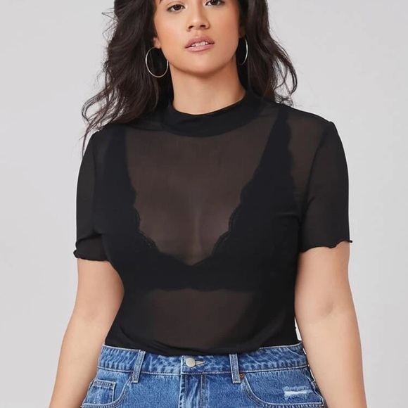 🗣 Plus.. Mesh top w/o bra - Picture 4 of 5